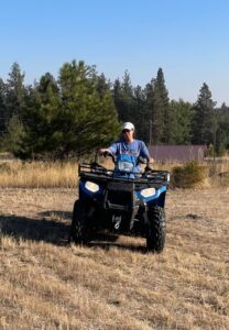 My second time driving a four wheeler by myself!