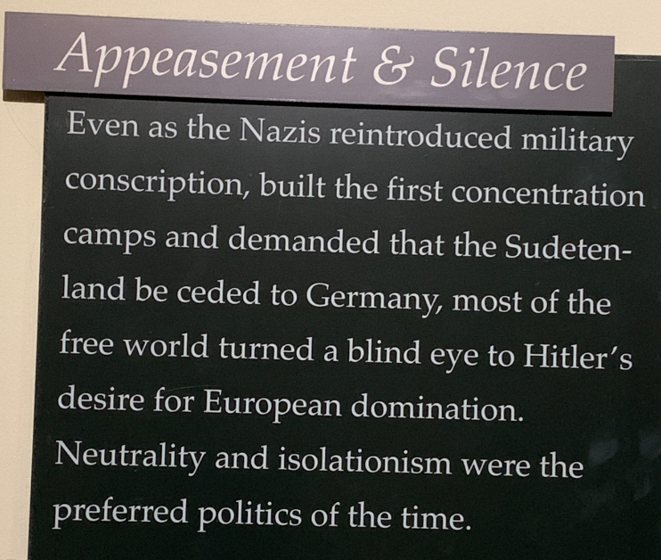 2022-11-30 Holocaust Museum, Appeasement & Silence