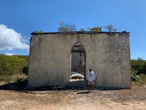 Paul at the Shrimp Hole abandoned church