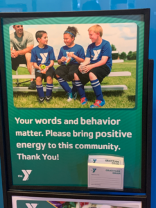 YMCA - Bring Positive Energy sign