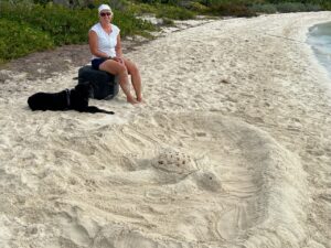 A beach visit with Monica