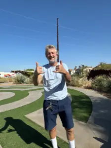 Mark at the Reunion Trails Park labyrinth; Henderson, NV