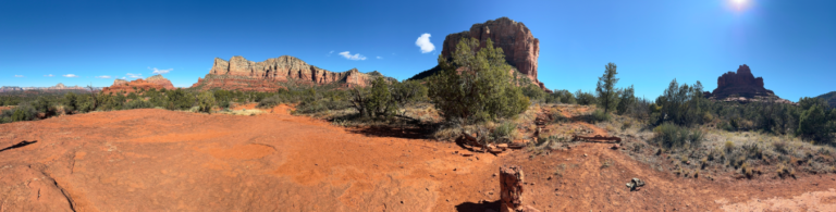 Panorama of the scenery around Bell Rock, Sedona, AZ