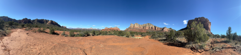 Panorama of the scenery around Bell Rock, Sedona, AZ