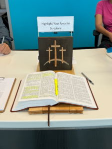 I loved that this YMCA has a bible up front, inviting us to highlight our favorite scripture!